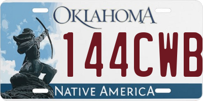 OK license plate 144CWB