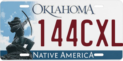 OK license plate 144CXL