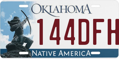OK license plate 144DFH