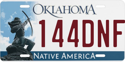 OK license plate 144DNF