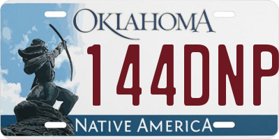 OK license plate 144DNP