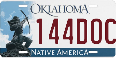 OK license plate 144DOC