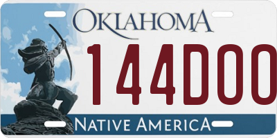 OK license plate 144DOO