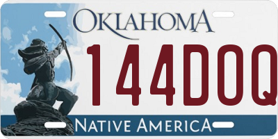 OK license plate 144DOQ