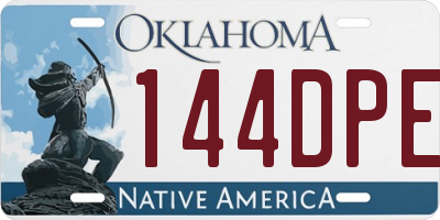 OK license plate 144DPE