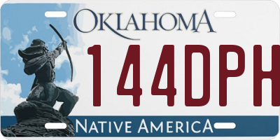 OK license plate 144DPH