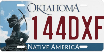 OK license plate 144DXF