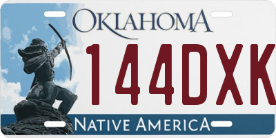 OK license plate 144DXK
