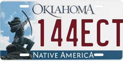 OK license plate 144ECT