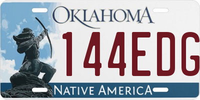 OK license plate 144EDG