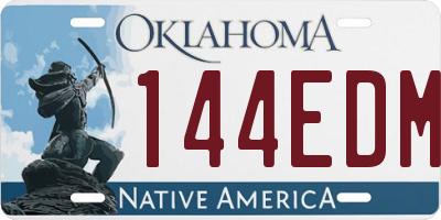 OK license plate 144EDM