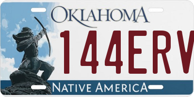 OK license plate 144ERV