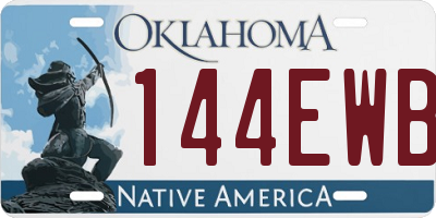 OK license plate 144EWB