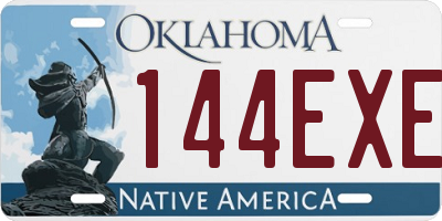 OK license plate 144EXE