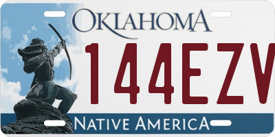 OK license plate 144EZV