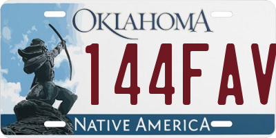 OK license plate 144FAV