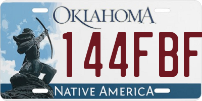 OK license plate 144FBF