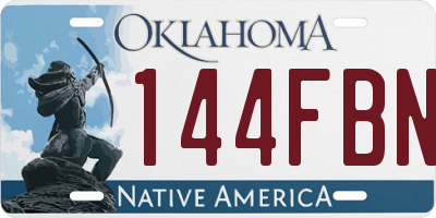 OK license plate 144FBN