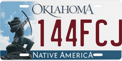 OK license plate 144FCJ