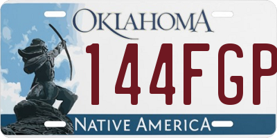 OK license plate 144FGP