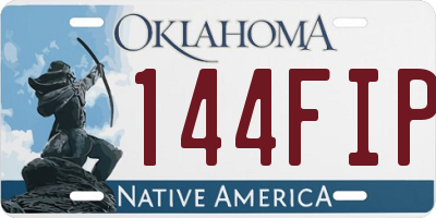 OK license plate 144FIP