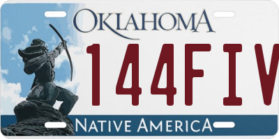 OK license plate 144FIV