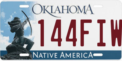 OK license plate 144FIW