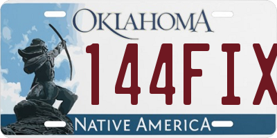OK license plate 144FIX