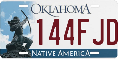OK license plate 144FJD