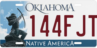 OK license plate 144FJT