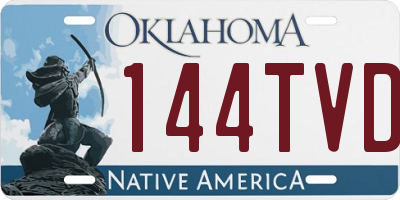 OK license plate 144TVD