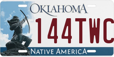 OK license plate 144TWC