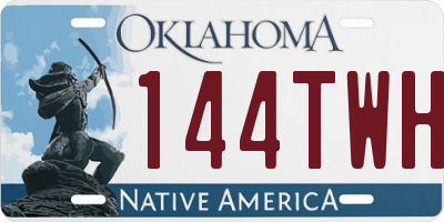 OK license plate 144TWH