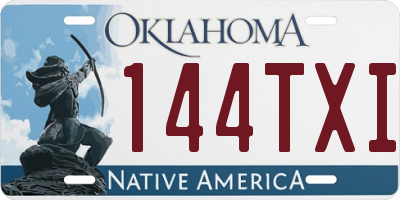 OK license plate 144TXI