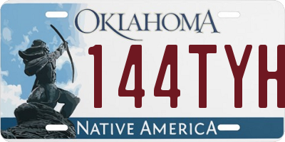 OK license plate 144TYH