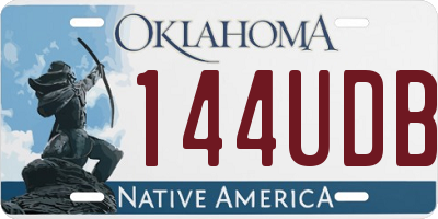OK license plate 144UDB