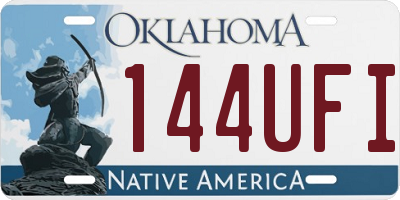 OK license plate 144UFI