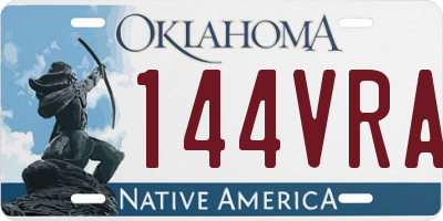 OK license plate 144VRA