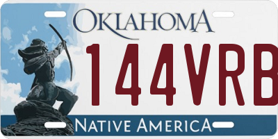 OK license plate 144VRB