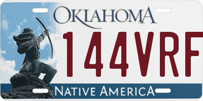 OK license plate 144VRF