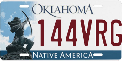 OK license plate 144VRG