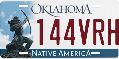 OK license plate 144VRH