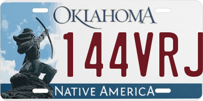 OK license plate 144VRJ