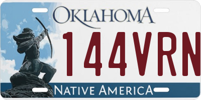OK license plate 144VRN
