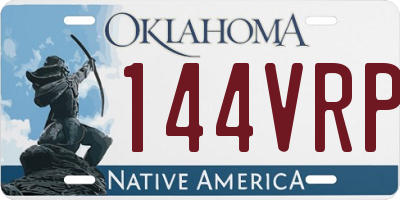 OK license plate 144VRP