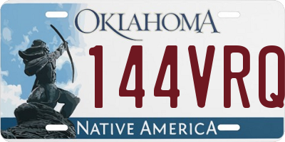 OK license plate 144VRQ