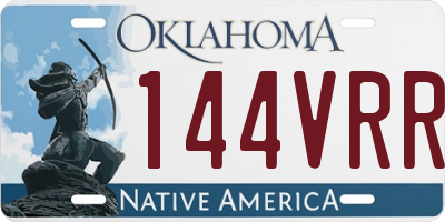 OK license plate 144VRR