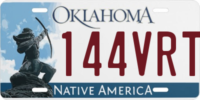 OK license plate 144VRT