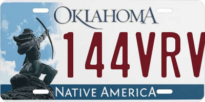 OK license plate 144VRV