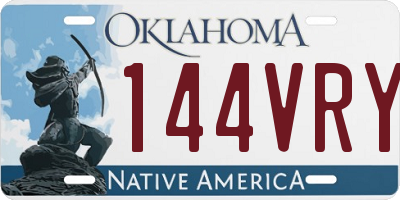 OK license plate 144VRY